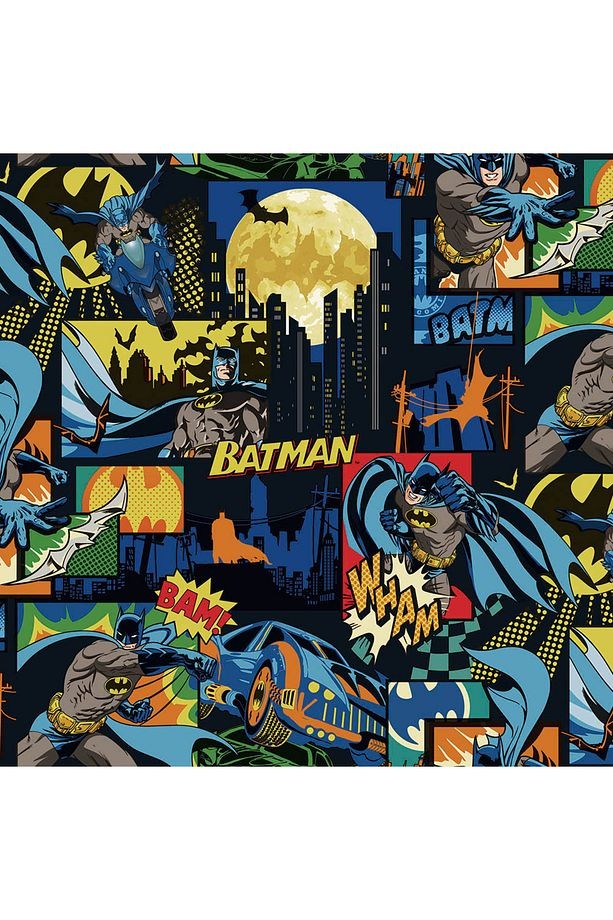 Ada Kids 8917-1 Duvar Kağıdı Mavi Batman