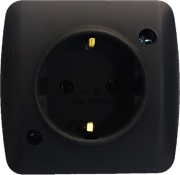 Sıva Üstü Siyah (Vantablack) Priz  / Alsu