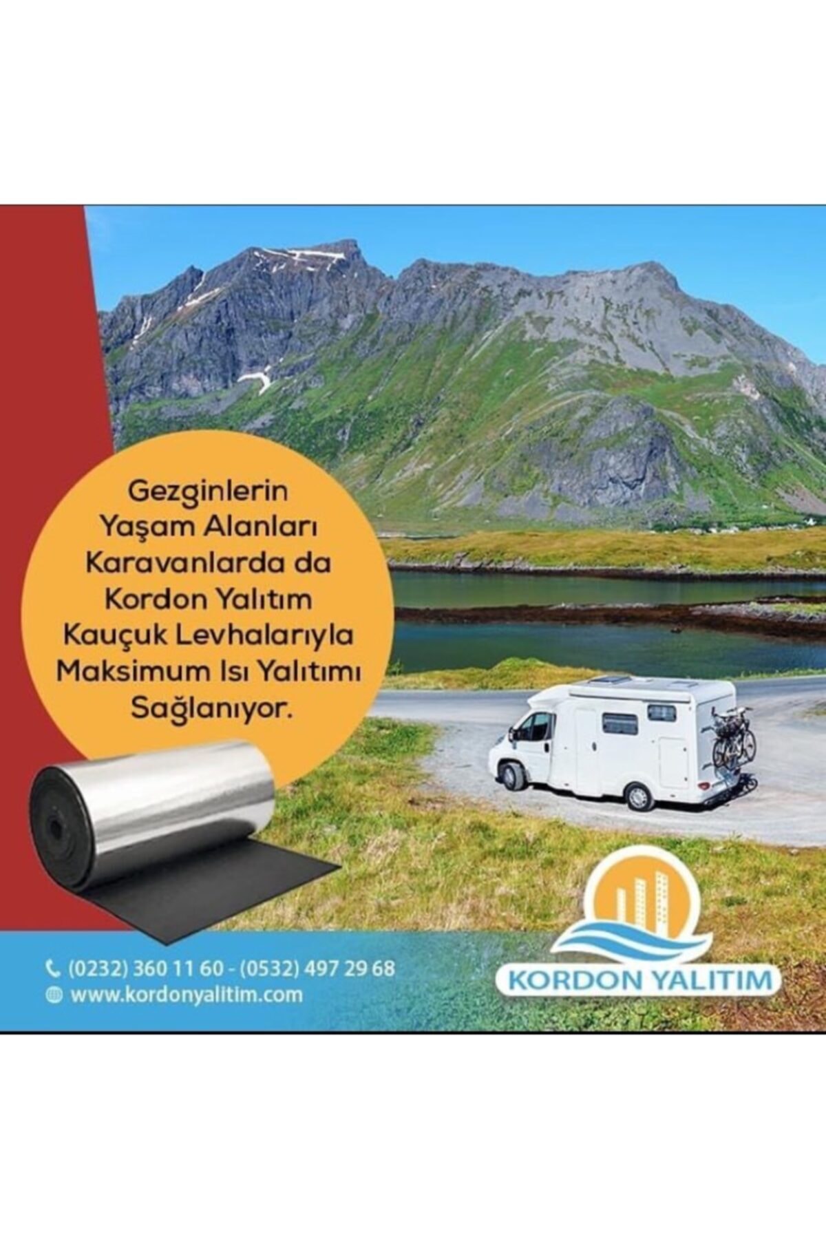 19 Mm 120 Cm 1 M2 Karavan / Oto Ses Isı Yalıtım Folyolu Yapışkanlı Kauçuk Izolasyon