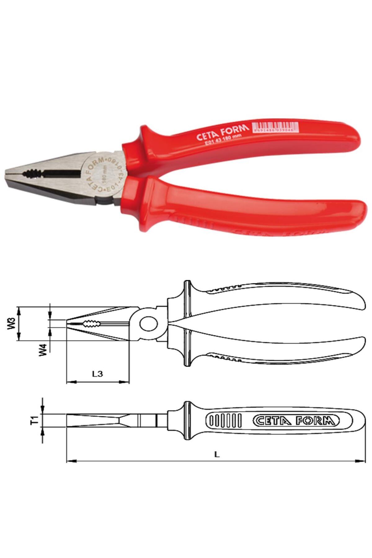 200 Mm Kombine Pense Polisajlı-unigrip Sap E01-43-0200