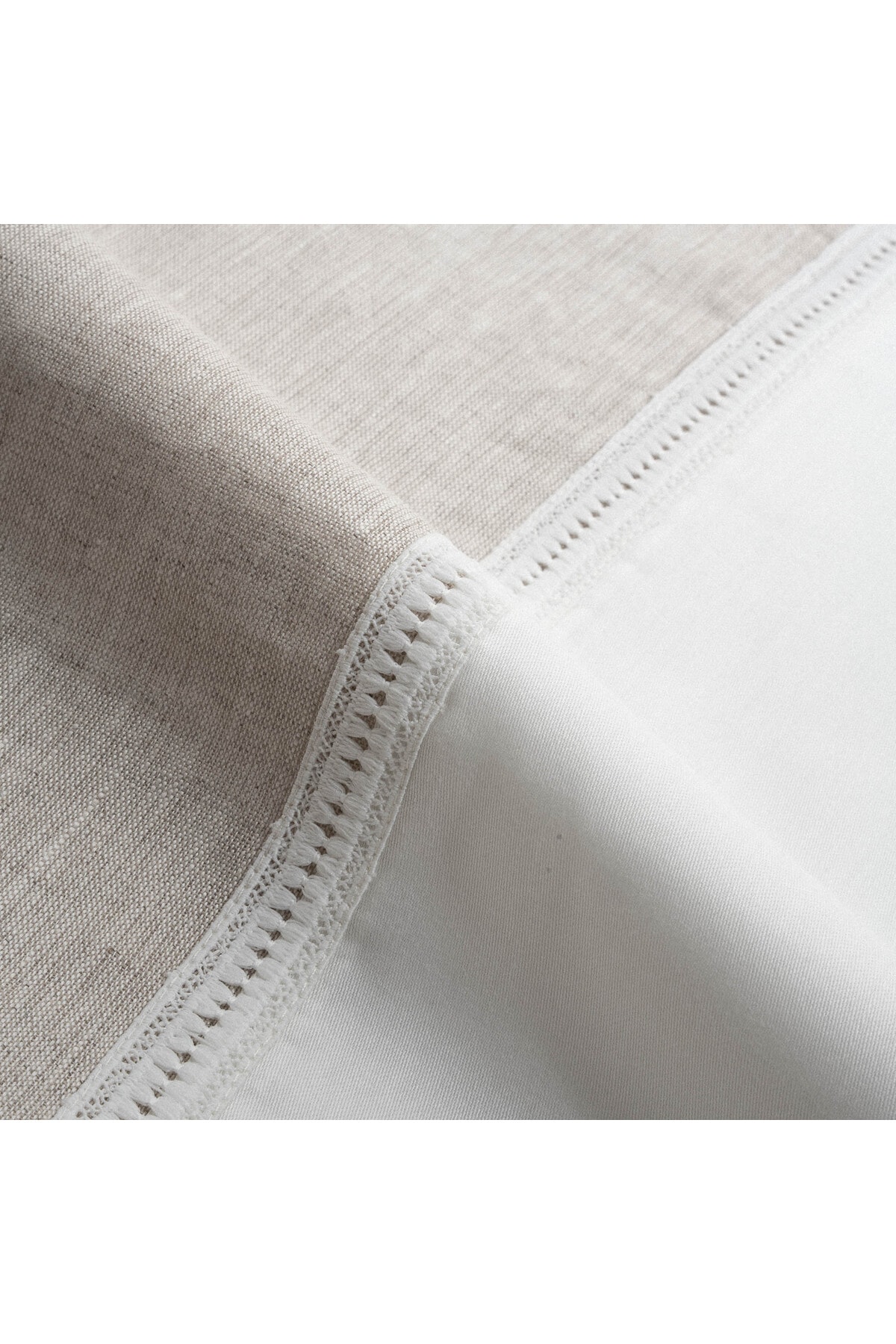 Ayliz Battal Boy Nevresim Takımı %100 Organik Pamuk Saten El Nakışlı Krem 240x220 Cm