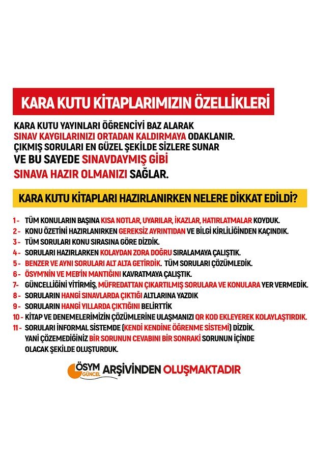 2025 YKS-TYT Türkçenin Kara Kutusu ANLAM BİLGİSİ (Sözcük-Cümle) Çıkmış Soru Bankası K.Özetli Çözümlü