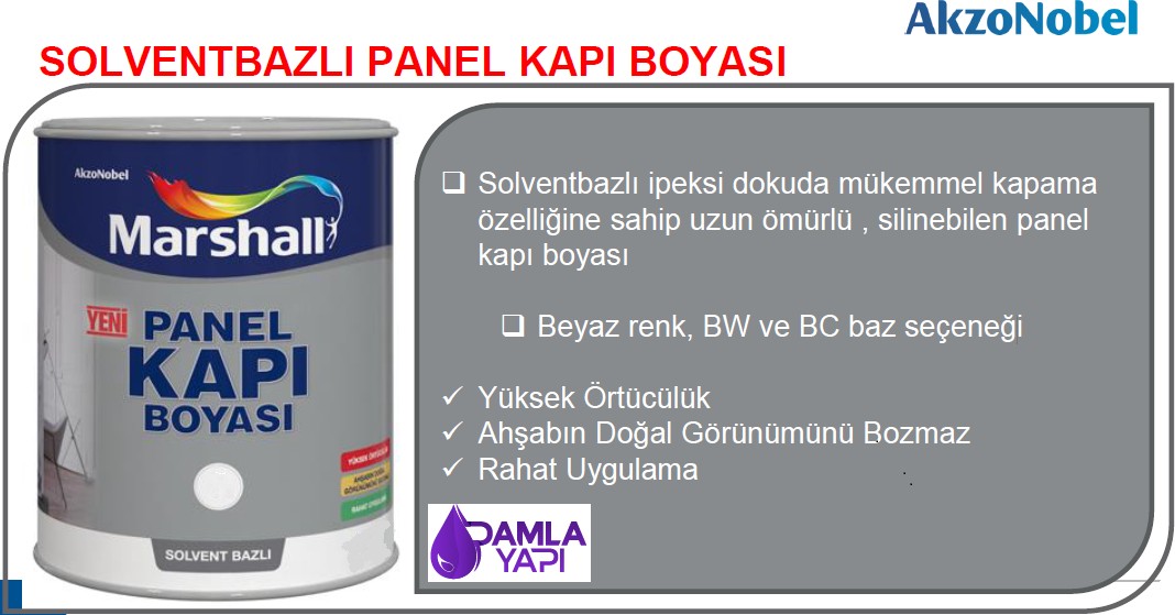 Solvent Bazlı Amerikan Panel Kapı Boyası 2,5 Lt Lokum