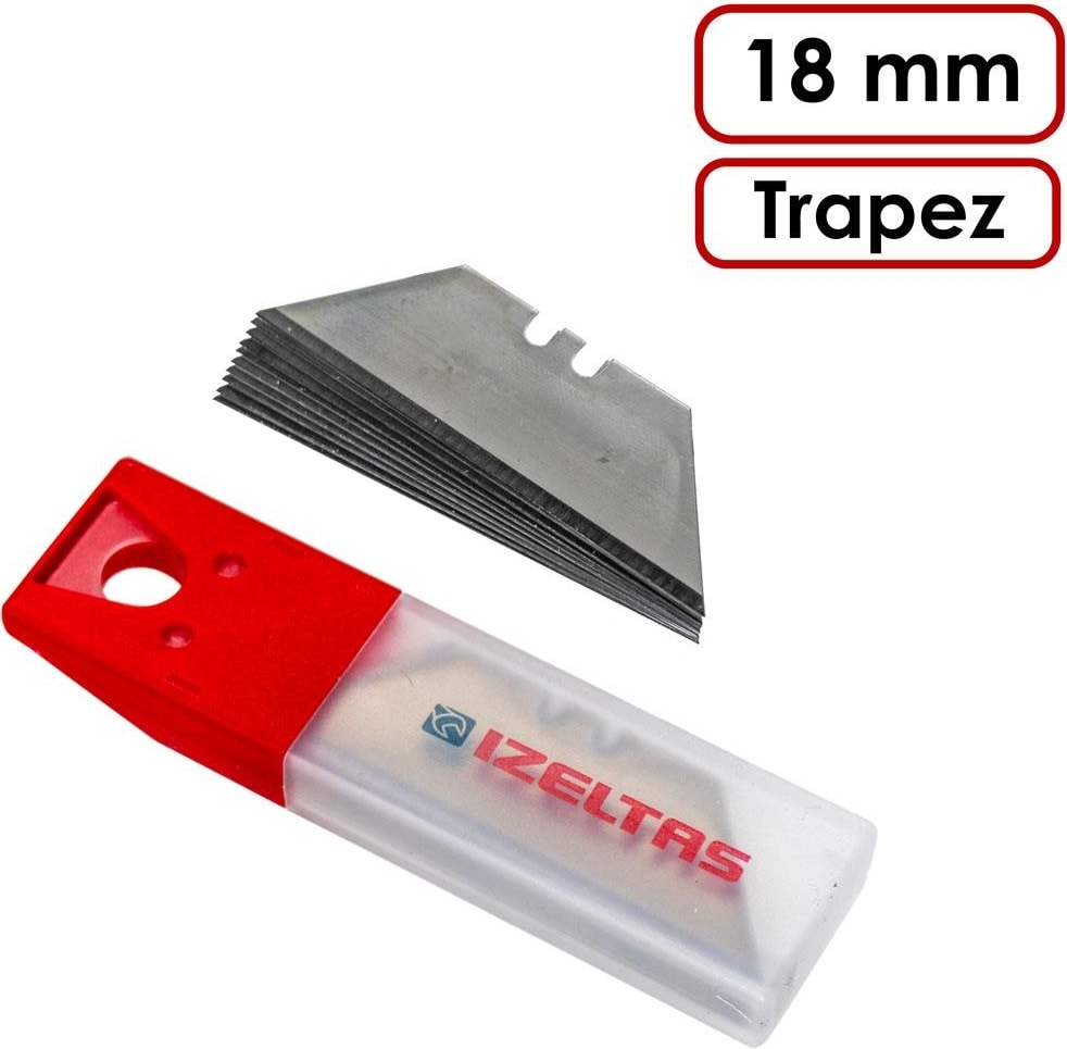 Izeltaş Pro Güvenlikli Trapez Maket Bıçak Yedeği 18 mm (10'lu)