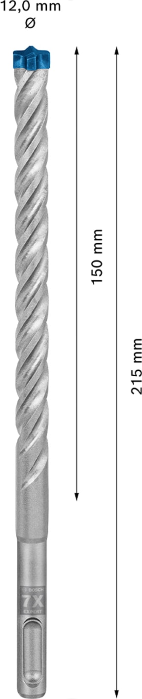 Expert Sds Plus-7x Kırıcı Delici Delme Ucu 12 x 150 x 215 mm
