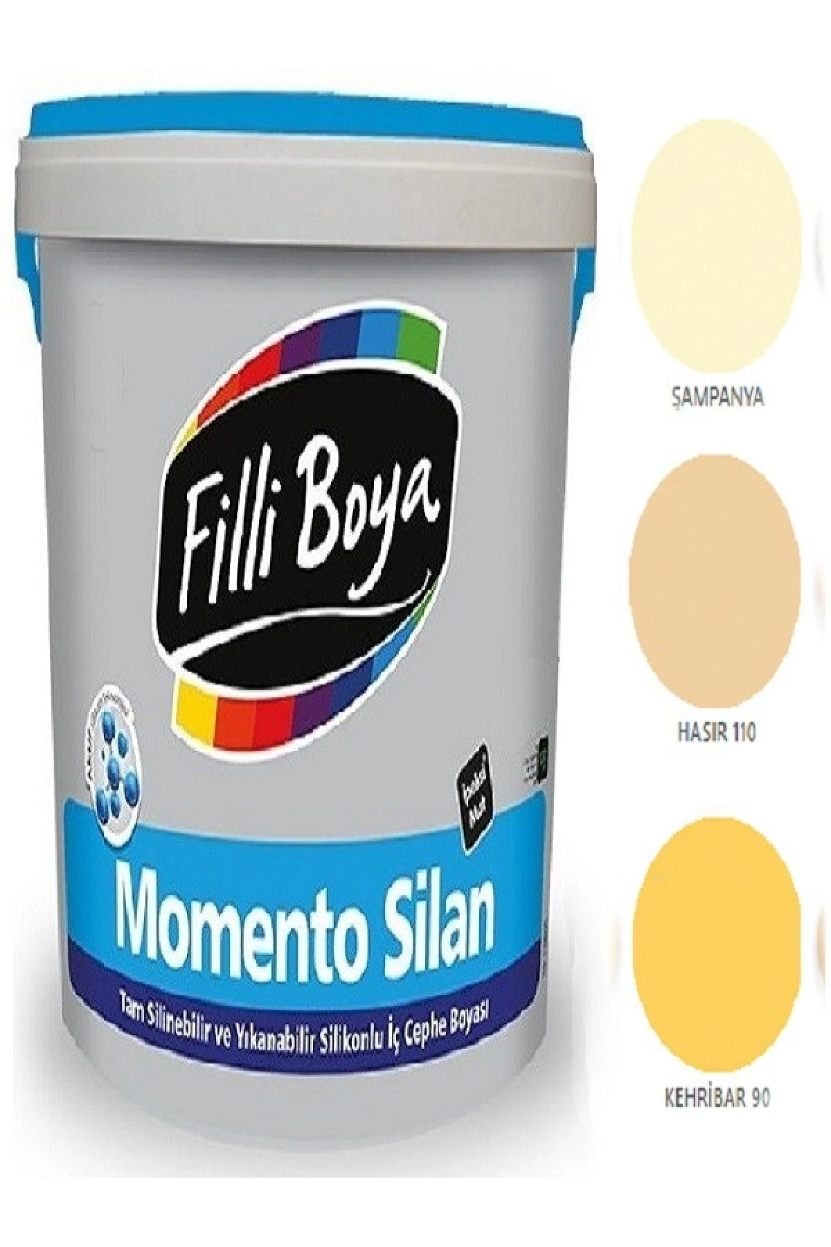 Momento Silan Tam Silinebilir Yıkanabilir Silikonlu Ipek Mat Boya 1,25 lt (kehribar 90)