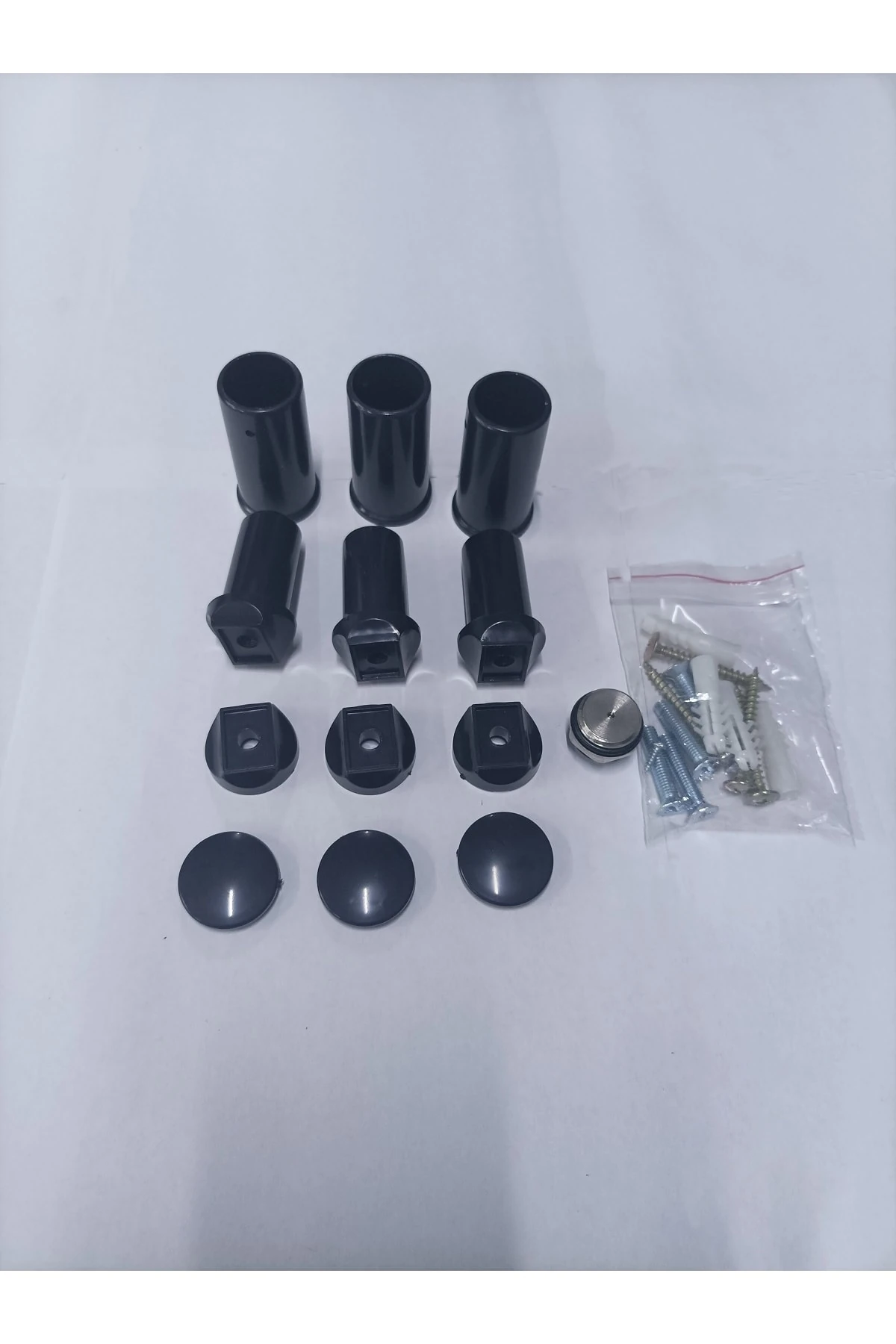 Antrasit Renk 3 'lü Montaj Seti Havlupan Radyatör Montaj Seti