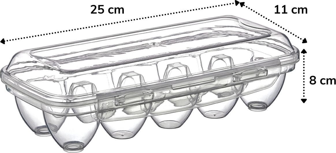 10 Bölmeli Kilitli Kapaklı Yumurtalık Saklama Kutusu YU110 (5047)