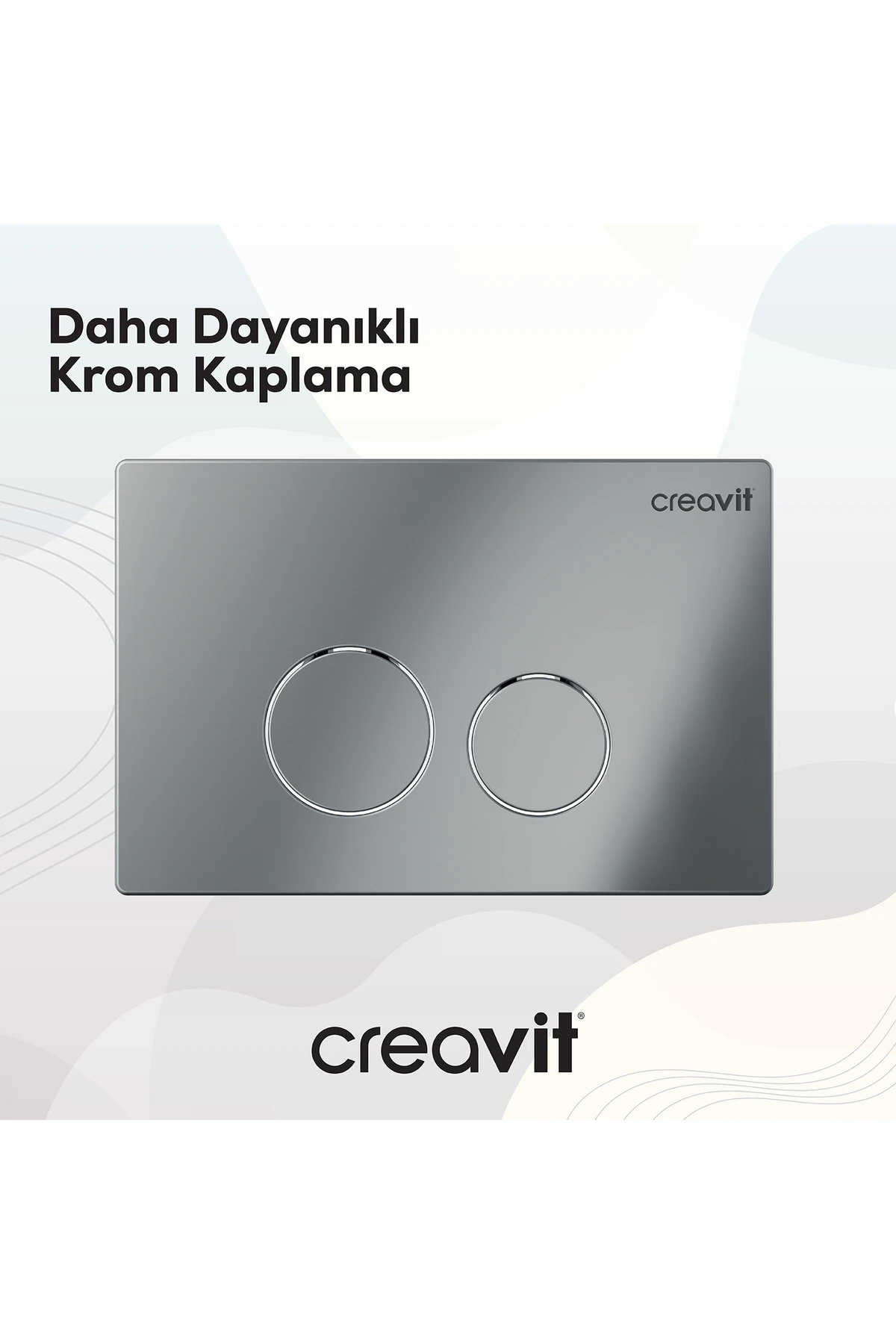 Terra Parlak Krom Kaplama Askı Rezervuar Kumanda Paneli