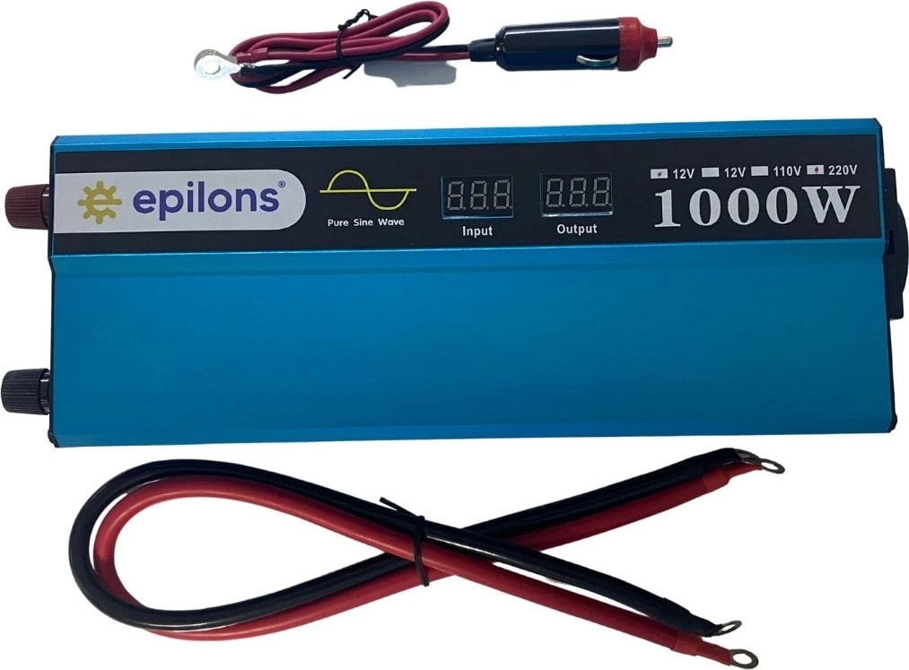 12V 1000W Tam Sinus Inverter (220V Çevirici) - Taşınabilir Güç Kaynağı