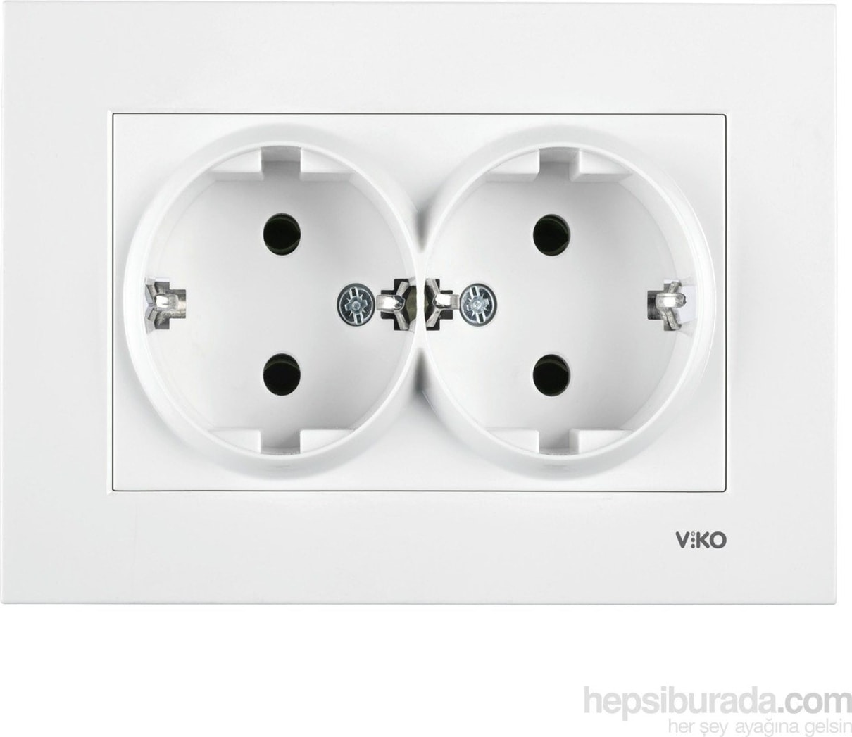 Karre Ikili Topraklı Priz çerçevesiz