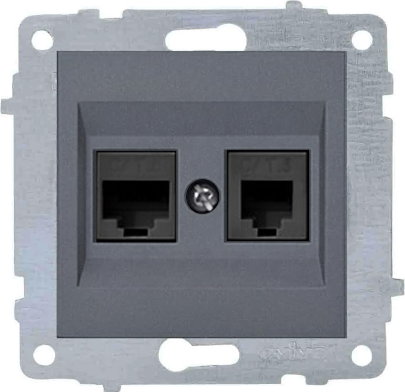 Grano Metalik Füme Cat3 Cat4 Telefon ve Data Prizi