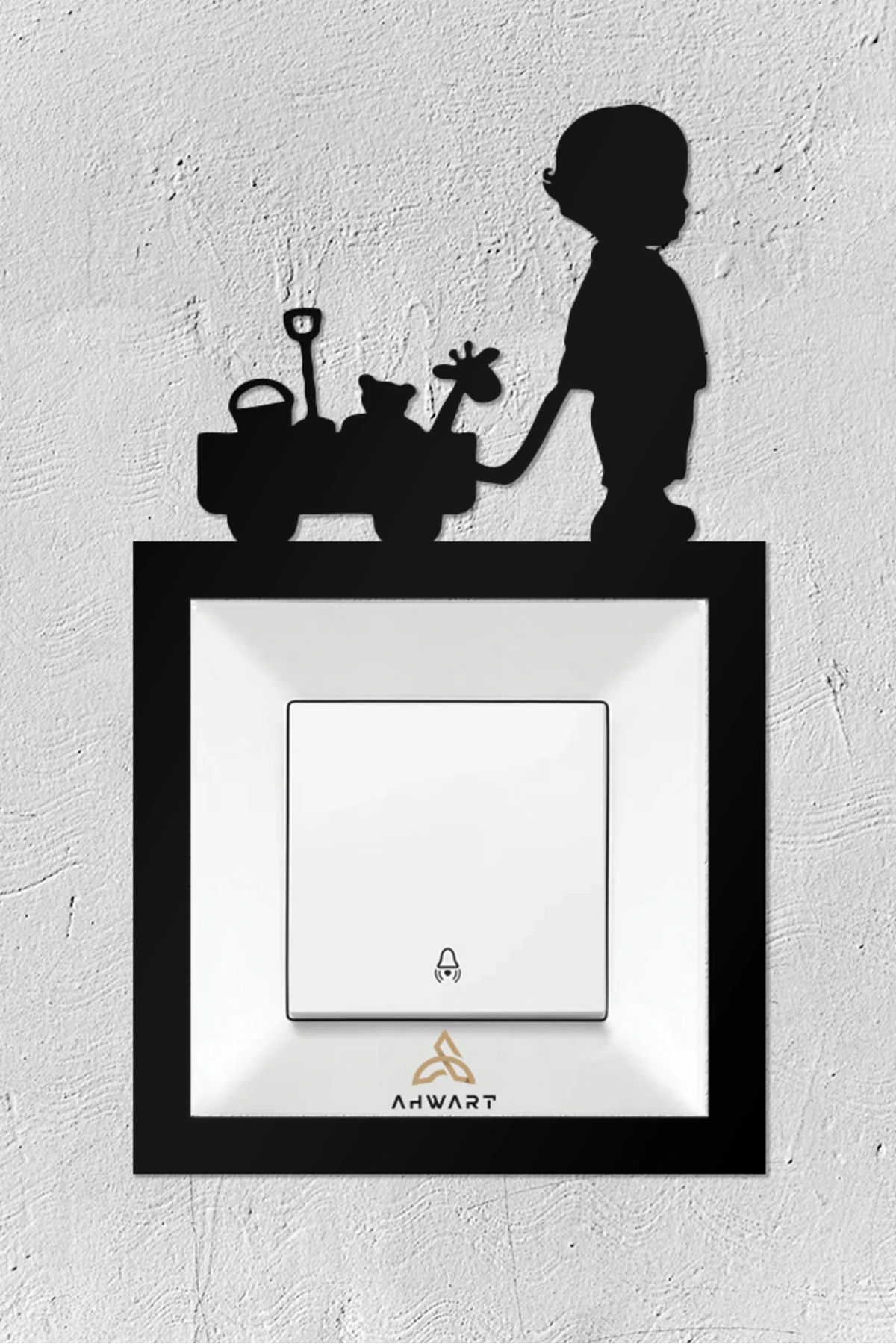 Erkek Çocuk Odası Ahşap Priz Çerçevesi, Dekoratif Priz ve Anahtar Çerçevesi