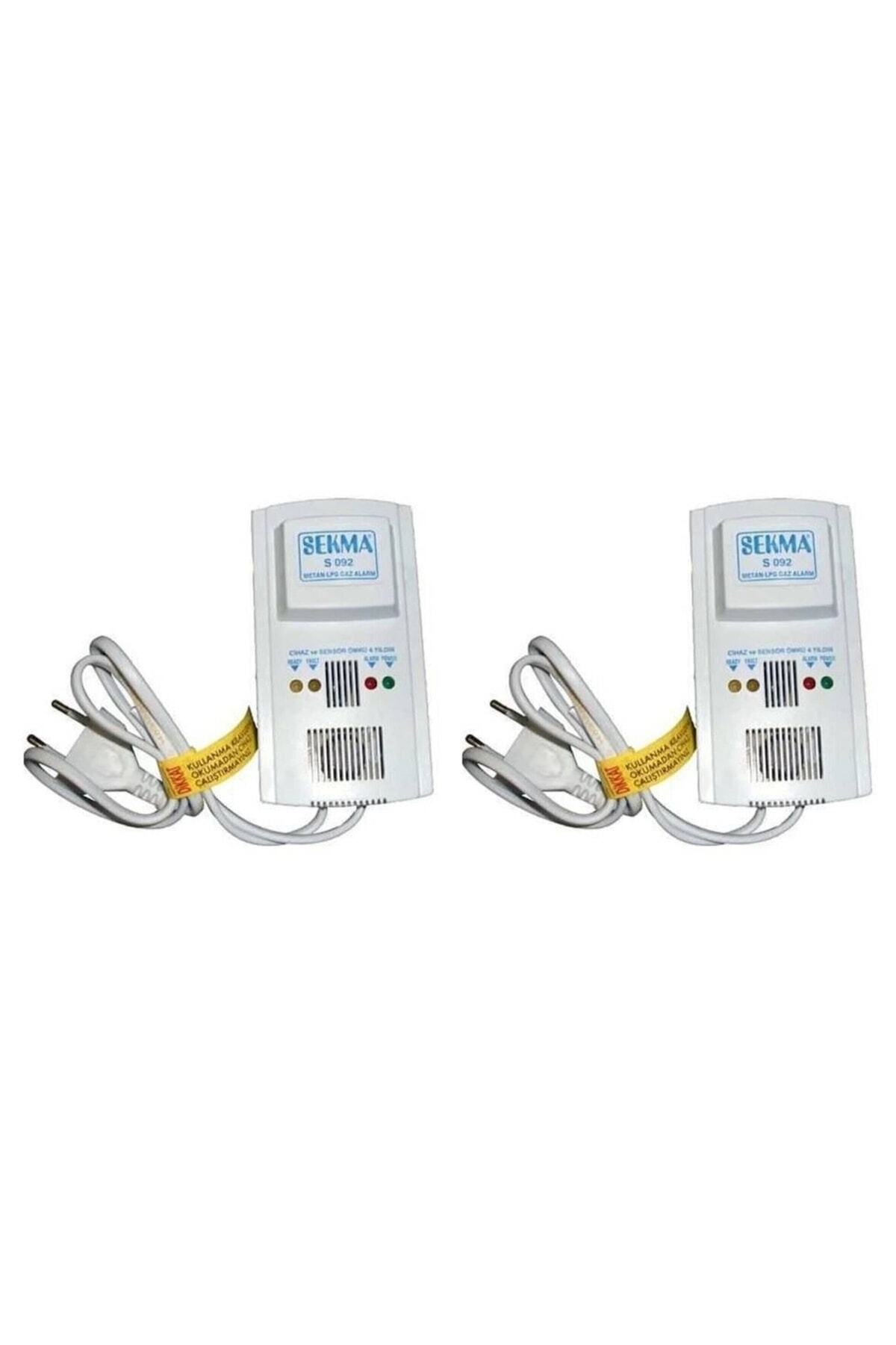 (2 Adet) S-092 Doğalgaz Alarm Dedektörü Gaz Alarm Cihazı Lpg Alarm Uyandırıcı