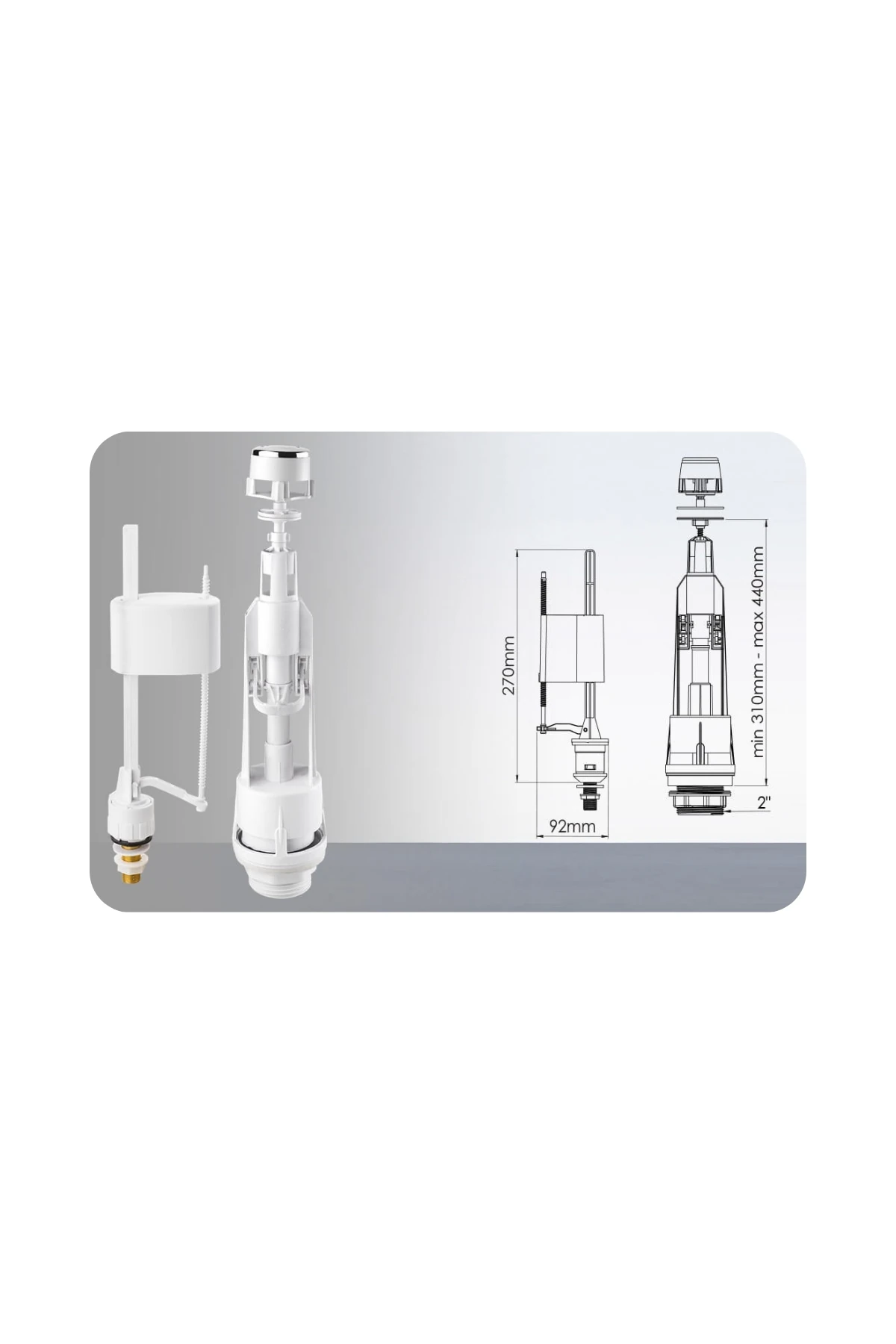 Tasarruflu Basmalı Klozet Sifon Rezervuar İç Takımı