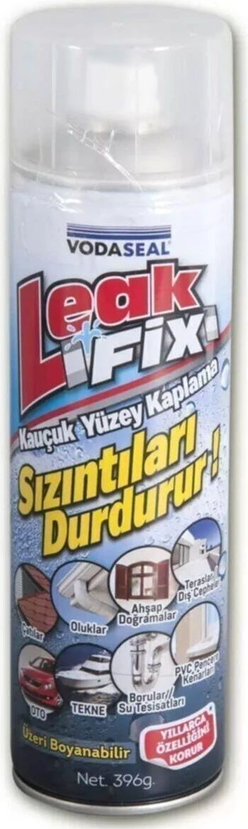 Leak Fix Su Geçirmez Sızdırmaz Sprey Kauçuk Kaplama Izolasyon 396 gr (Şeffaf)