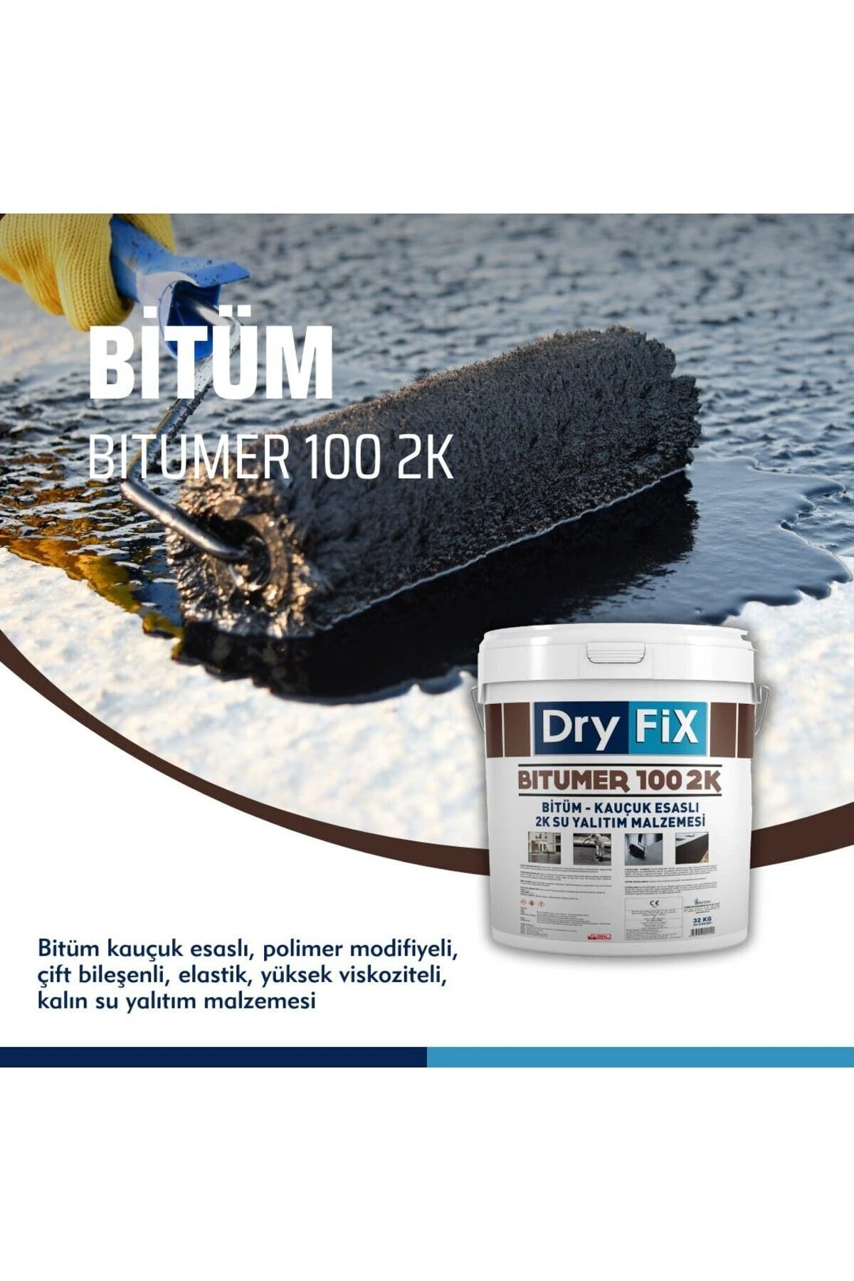 Bitümlü Çift Komponentli Likit Membran 30kg | Bıtumer 100 2k