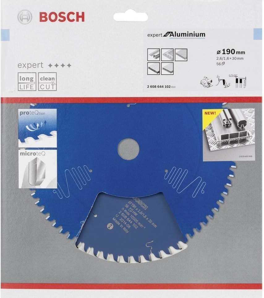 BOSCH Expert Serisi Alüminyum Için 190*30 Mm 56 Diş Daire Testere Bıçağı - 2608644101