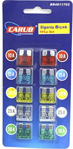 3 Adet  Sigorta Bıçak 10 Lu Set