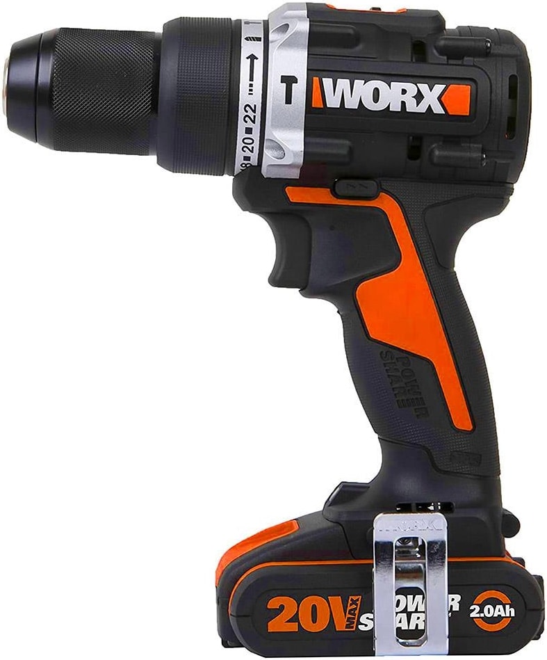 WX352 20VOLT/2.0AH Li-Ion Çift Akülü Kömürsüz Profesyonel Şarjlı Darbeli Matkap