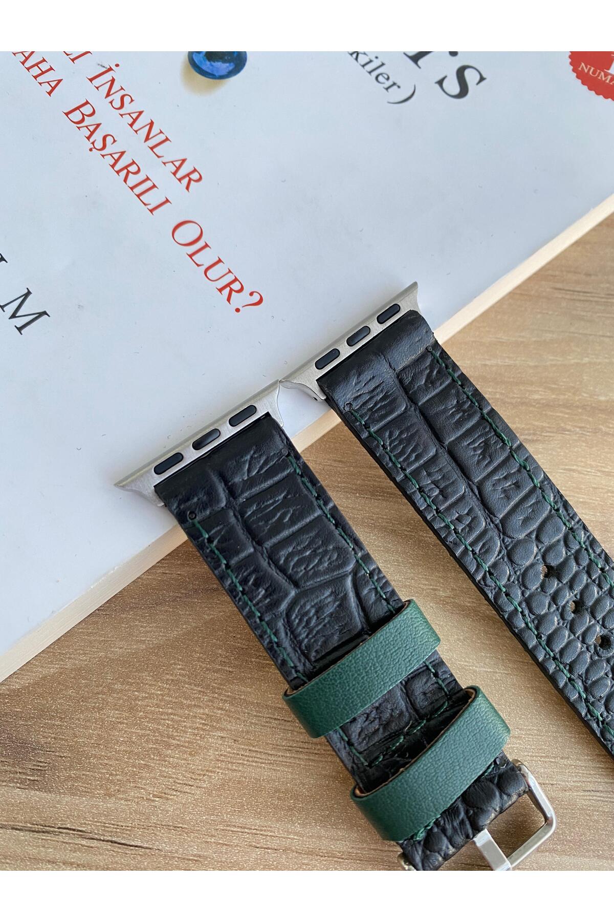 42-44-45 ve 49mm Uyumlu Gerçek Deri Saat Kayışı. Akıllı Saat Kordonu.