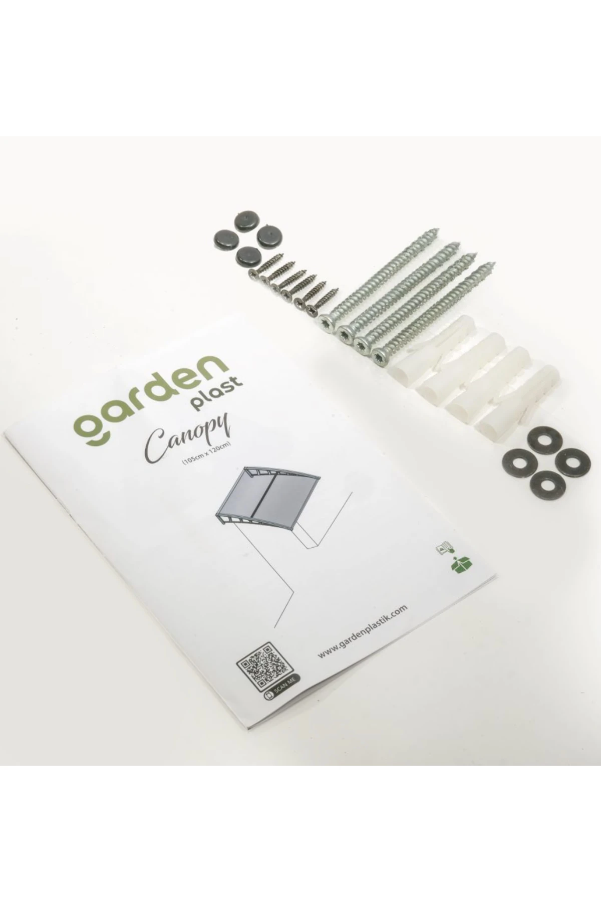 4A - LUPIN Kapı Pencere Üstü Pratik Sundurma 105x360 cm - Şeffaf