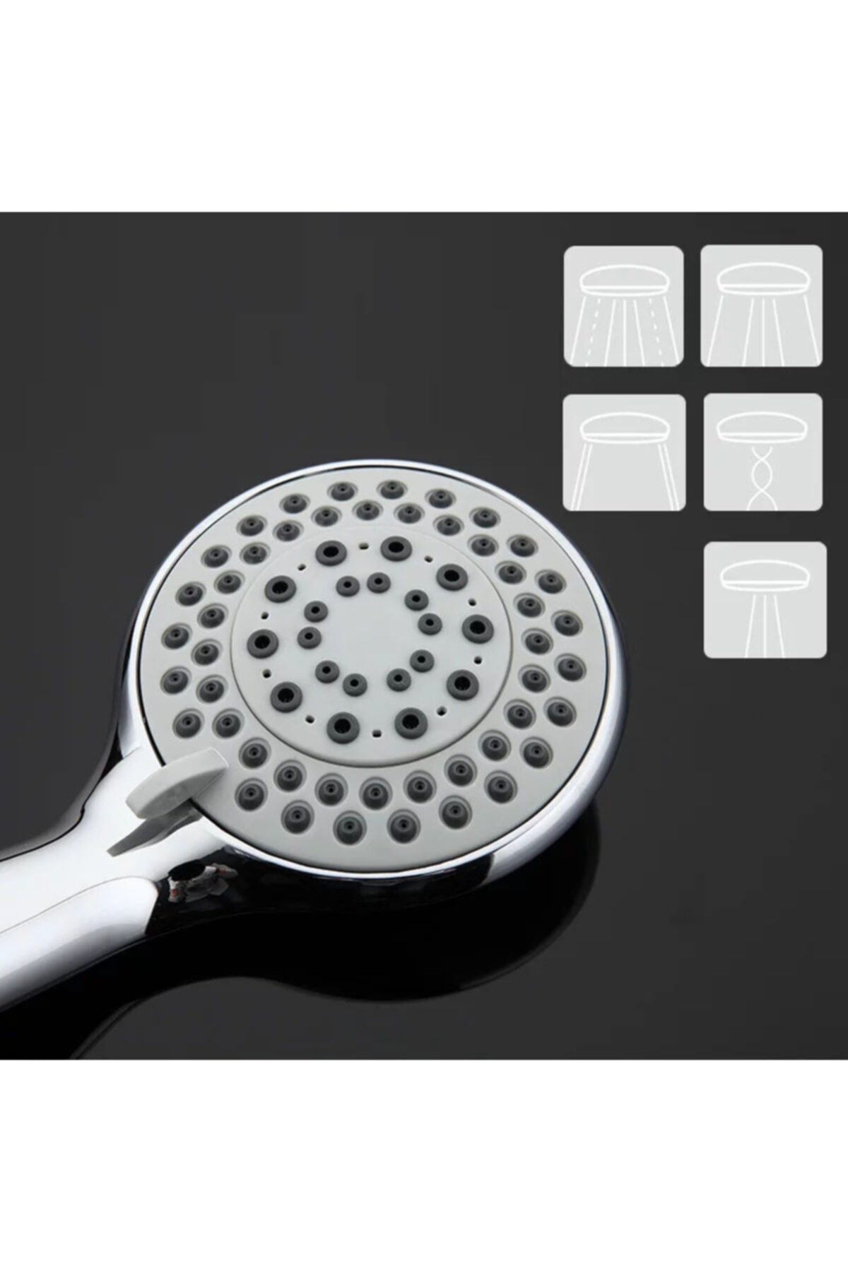 Avangarde Krom Duş Başlığı, Krom Eko Mafsal Ve Eko Hortum Duş Seti