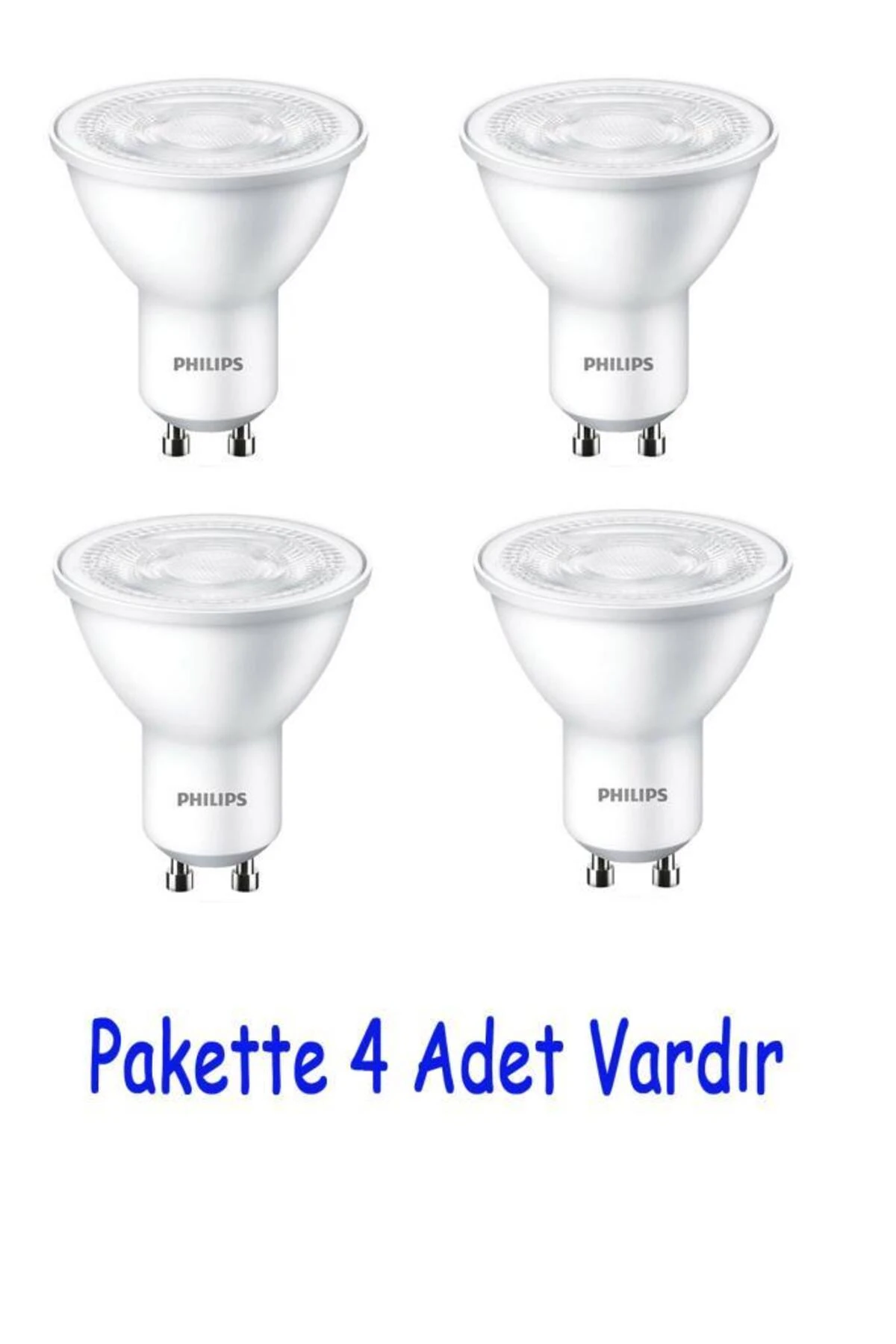 Essential 4,7W (50W) Led Spot Ampul Beyaz 6500K - 4 Adet