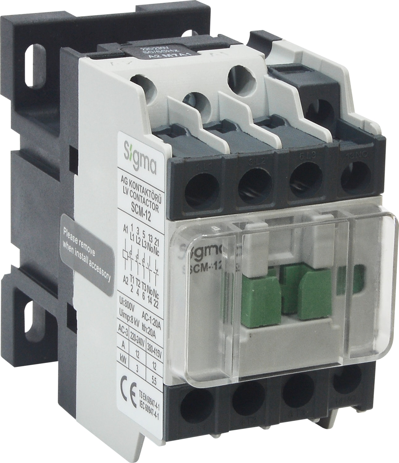 SCM012230 Scm-12 5,5 Kw 230V Ac Güç Kontaktörü