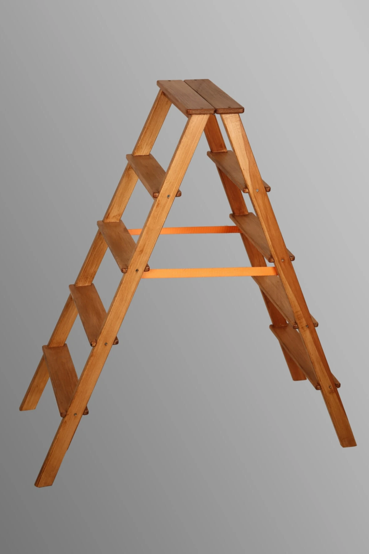 Avcı Ahşap Kayın Ağacı 4 Basamaklı Katlanır Merdiven