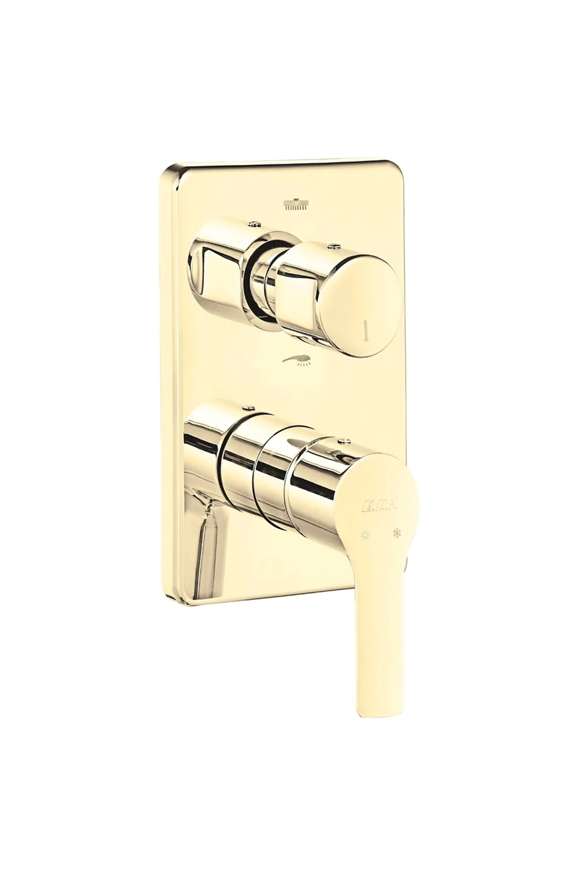 Luna Ankastre Banyo Bataryası Sıva Üstü 2 Yollu Altın Görünümlü