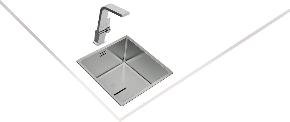 FLEXLINEA RS15 40.40 Ankastre/Tezgaha Sıfır/Tezgahaltı Eviye Paslanmaz Çelik 40 cm 115000014