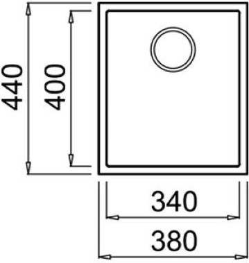 Square 34.40 Tg Siyah Tezgah Altı Granit Evye