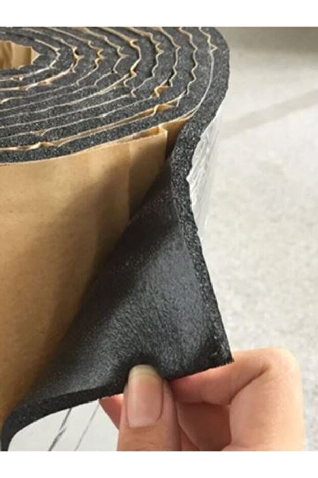 Folyolu Kauçuk Sünger 10cmx10metre 6mm Yapışkanlı Araç Oto Ses Isı Yalıtım Bandı