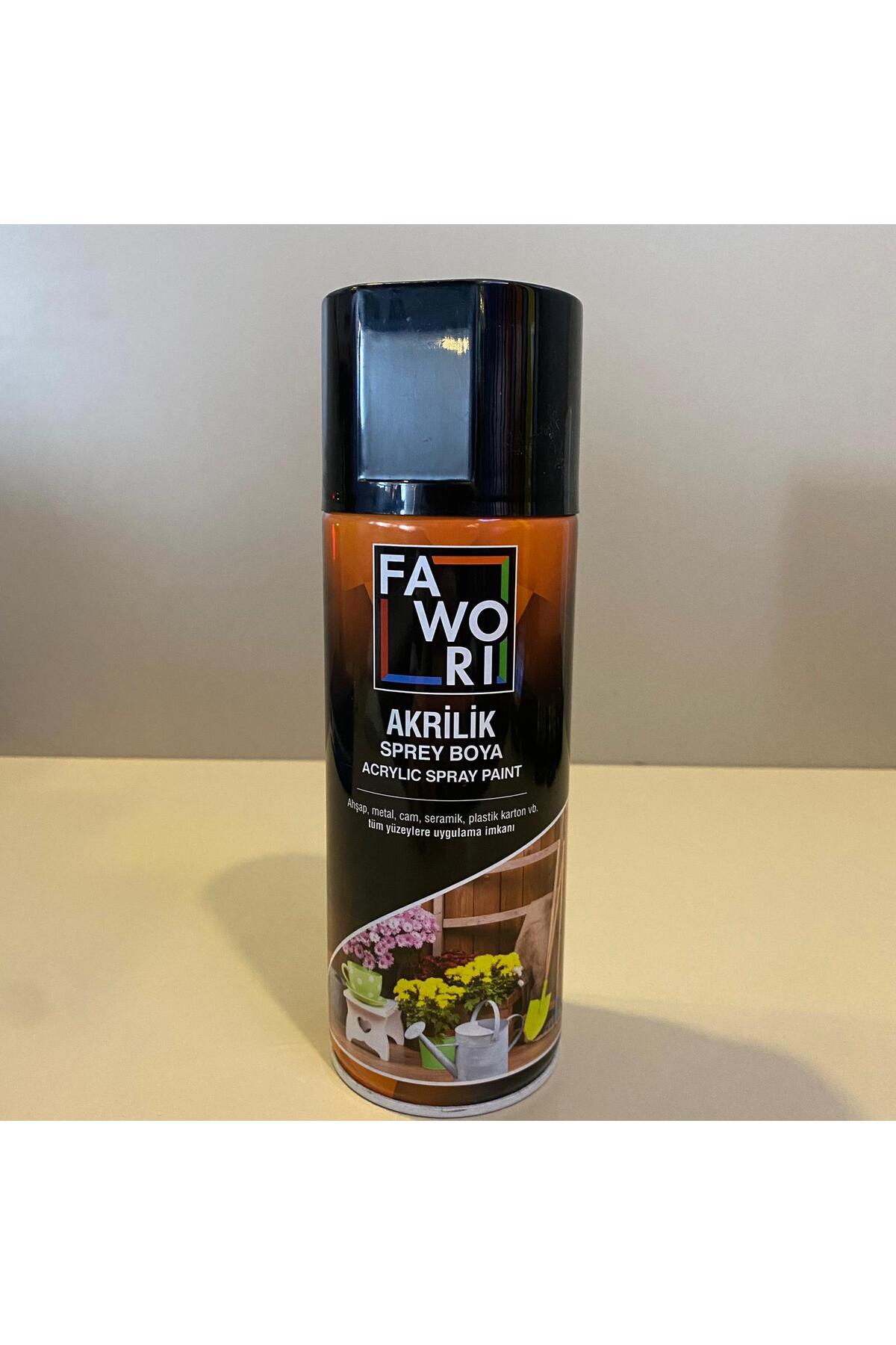 FAWORİ AKRİLİK SPREY BOYA MAT SİYAH 400ML