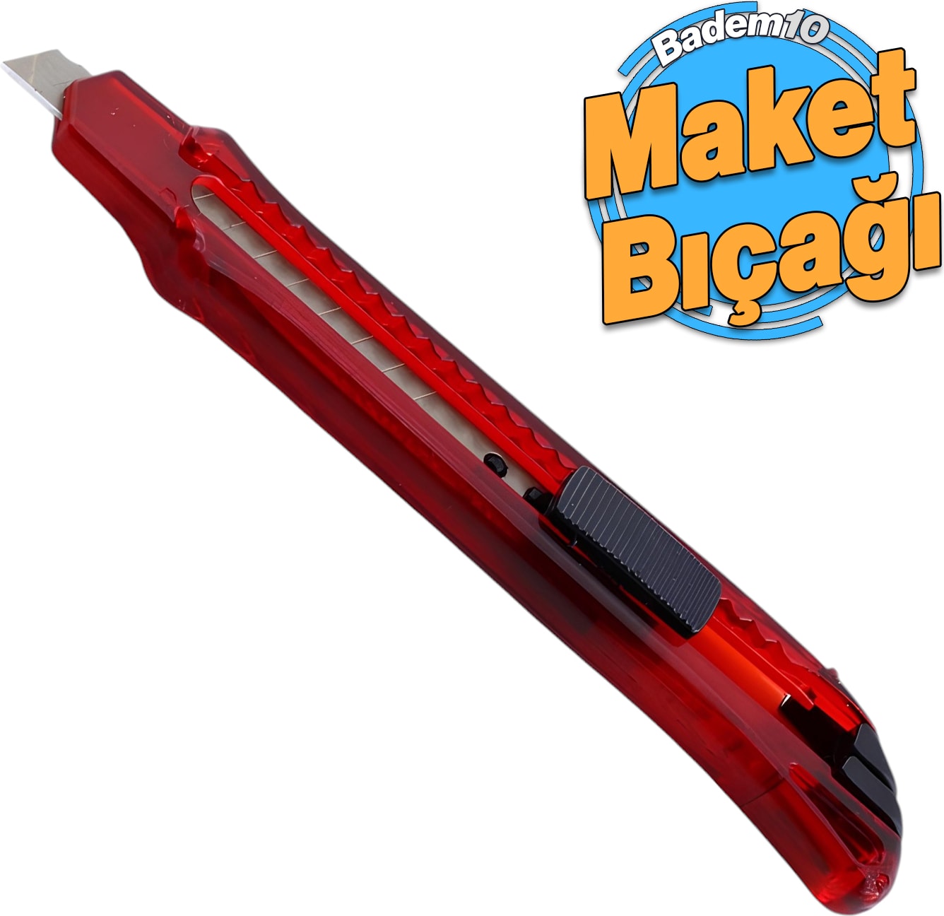 Plastik Maket Bıçağı Kırtasiye Halı Bıçağı Bıçak 13 cm