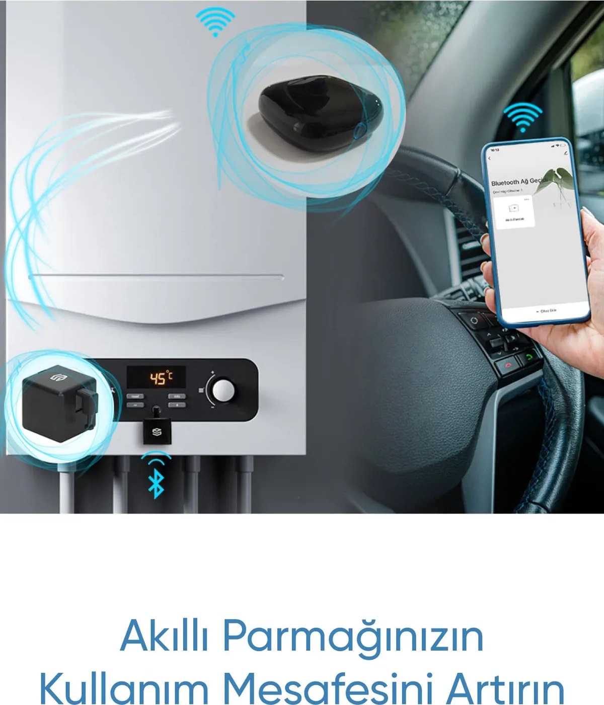 Akıllı Parmak + Bluetooth Ağ Geçidi Wi-Fi ile Uzaktan Erişim