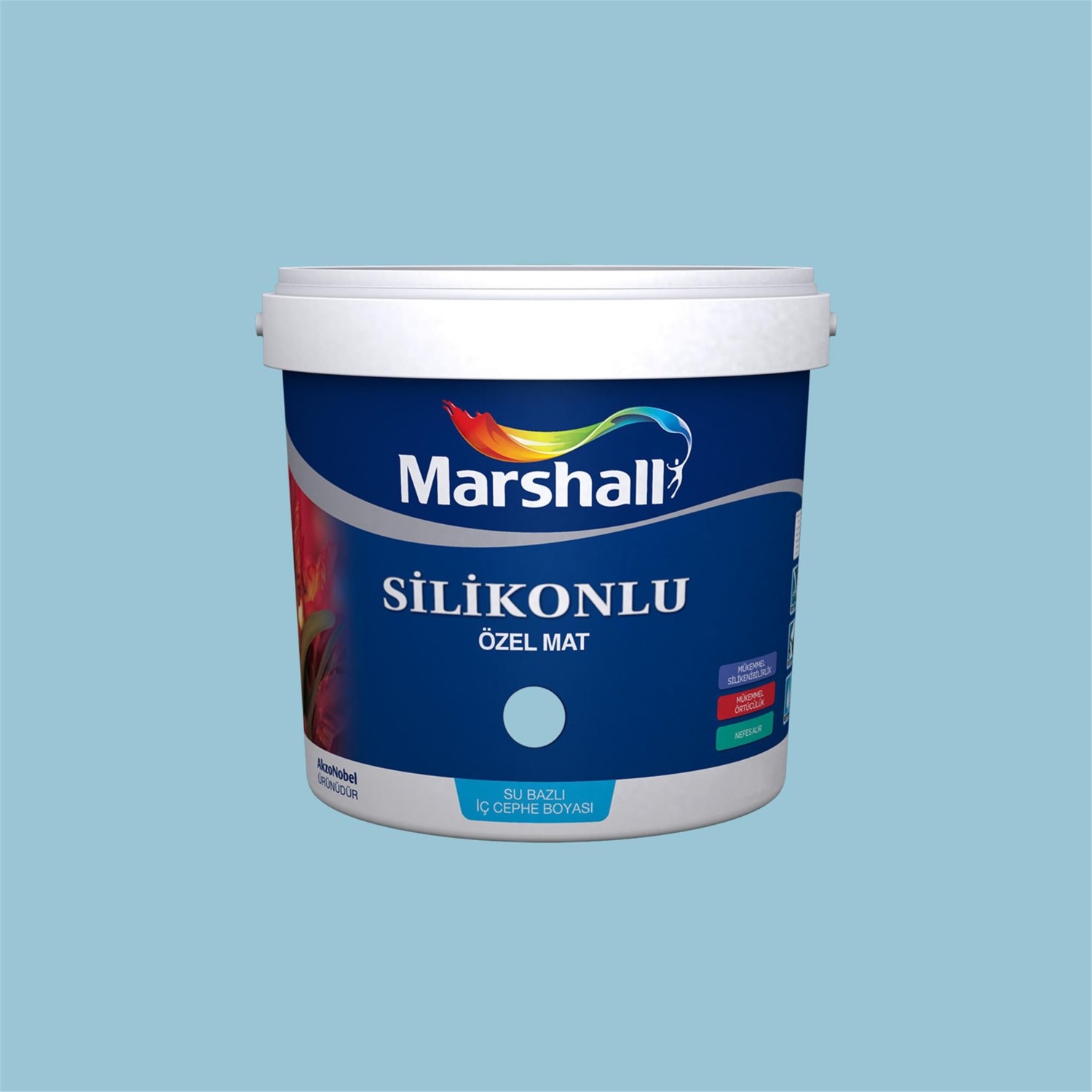 Kuğu Gölü 1 Litre Silikonlu Özel Mat Su Bazlı İç Cephe Boyası (MARSHALL.5134332)