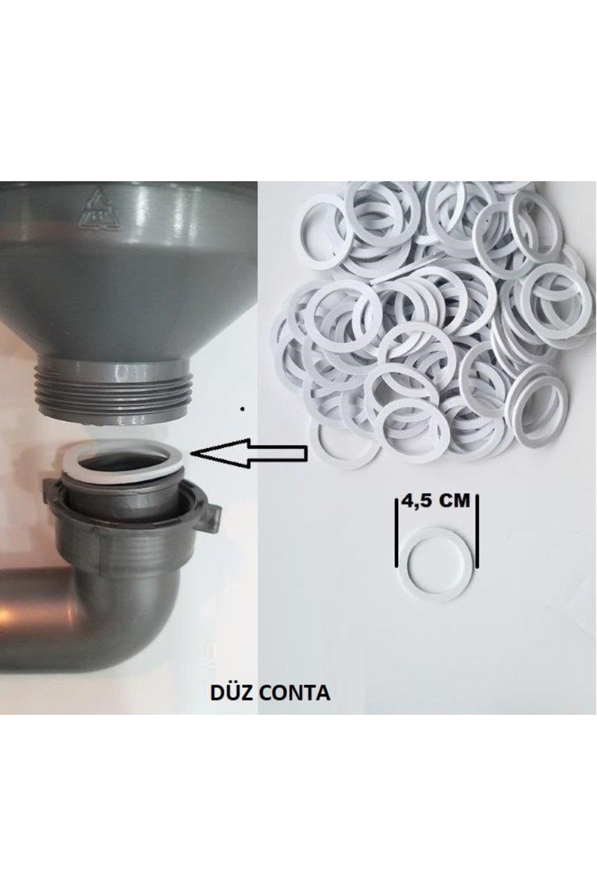 Yapı Evye Sifon Conta Seti (5 Ad Konik 1 Ad Düz)