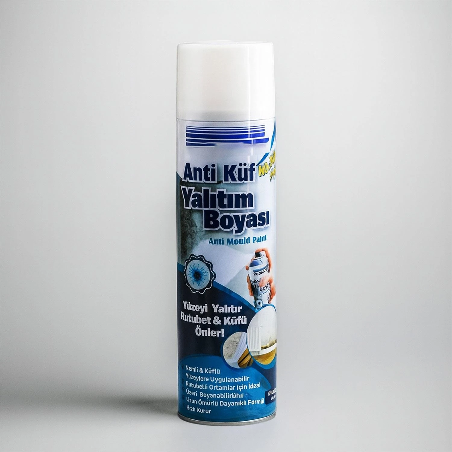 Nem Küf Karşıtı Yalıtım Boyası Rutubet Önleyici Kapatıcı Izolasyon Kaplama 500 ml Beyaz 350 gr