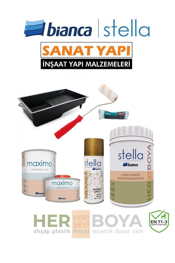 Boya Set ( Beyaz Boya - Gold Efekt )