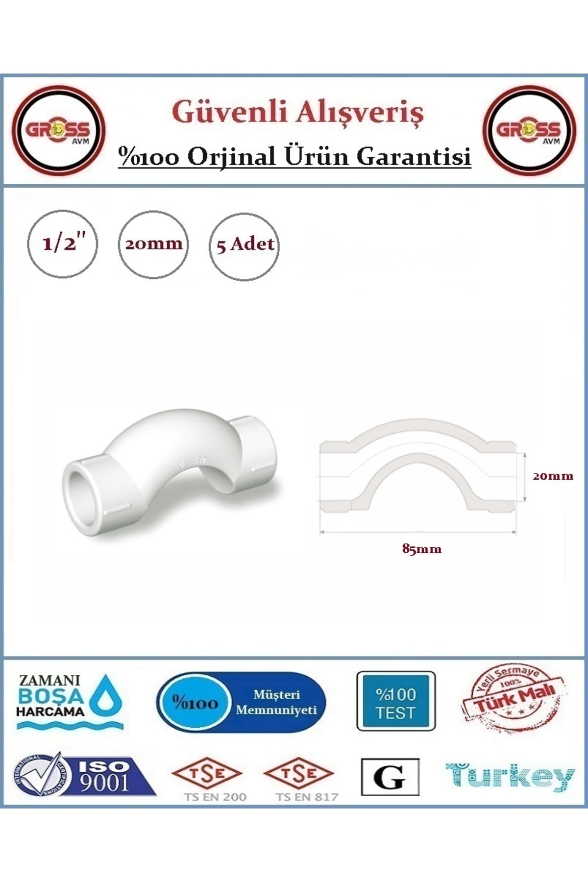 PPRC Kavis Atlama - 20mm - 5 Adet