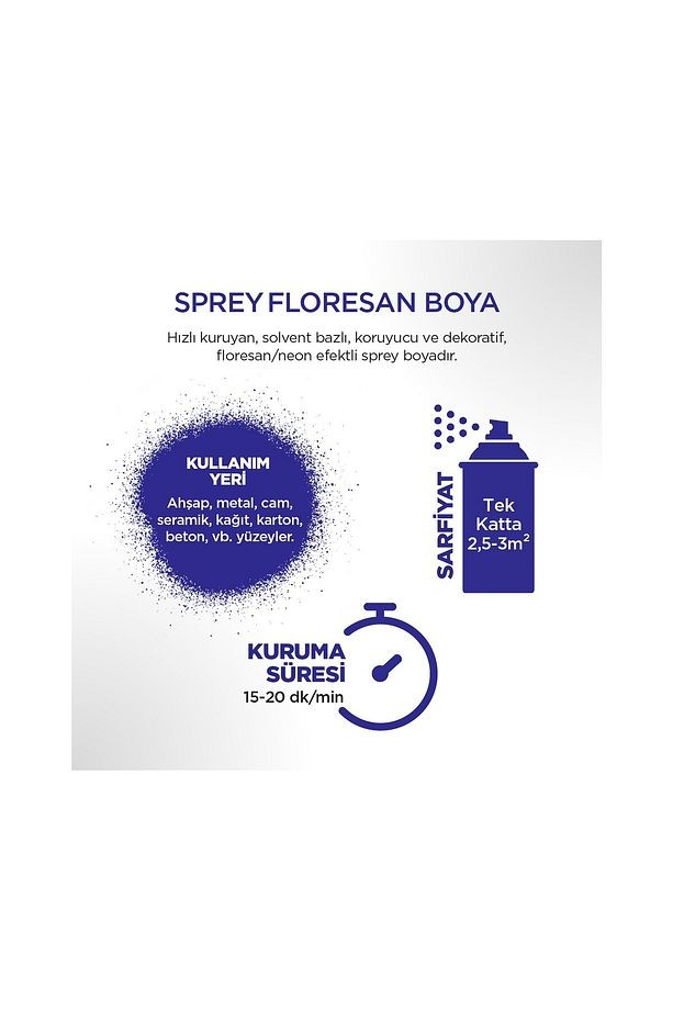 Floresan Mavi Sprey Boya 400 ml
