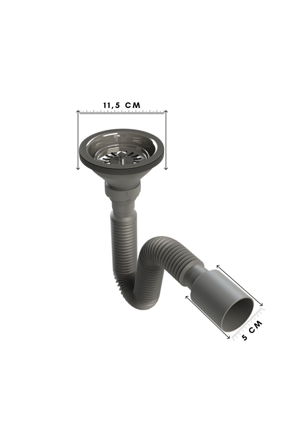 Paslanmaz Çelik Büyük Kafa Yuvarlak Mutfak Eviyesi 42 Cm Çap, Mutfak Lavabosu Evye (SİFON DAHİL)