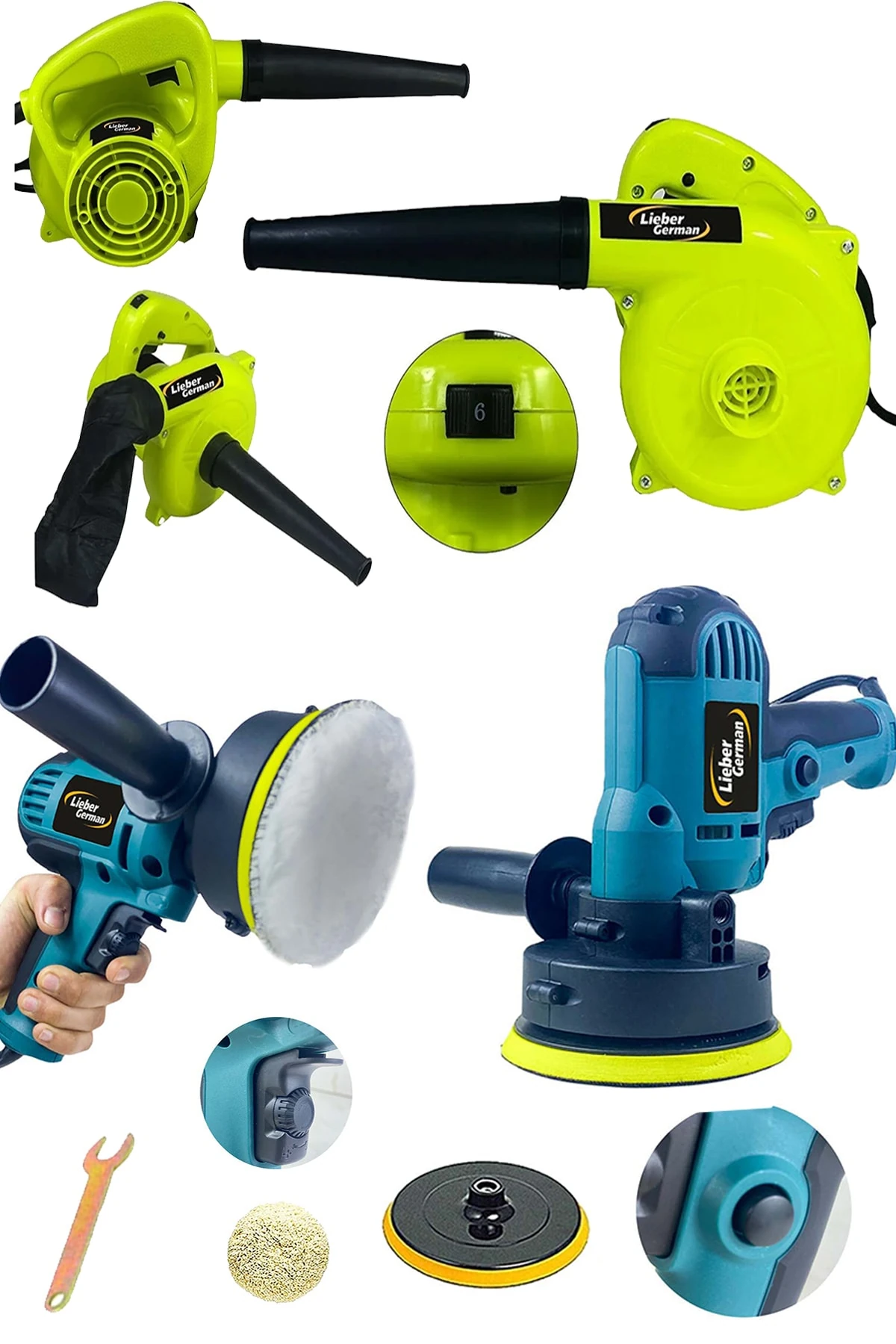 Lg8013 Devir Ayarlı 125 Mm Polisaj Makinası 500 Watt Devir Ayarlı Hava Üfleme Makinası