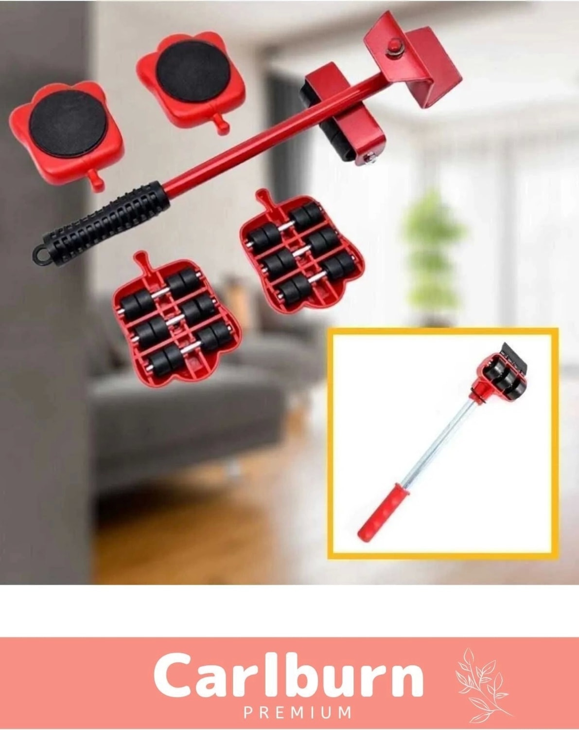 Özel Üretim Abs Plastik Tekerlekli Basit Ağır Beyaz Eşya Mobilya Kaydırma Aleti Aparatı Krikolu Set