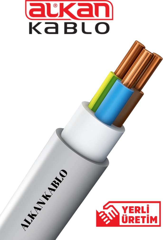 3x2,5 Mm² Nvv Nym Kablo Beyaz (%100 Bakır) 5 Metre