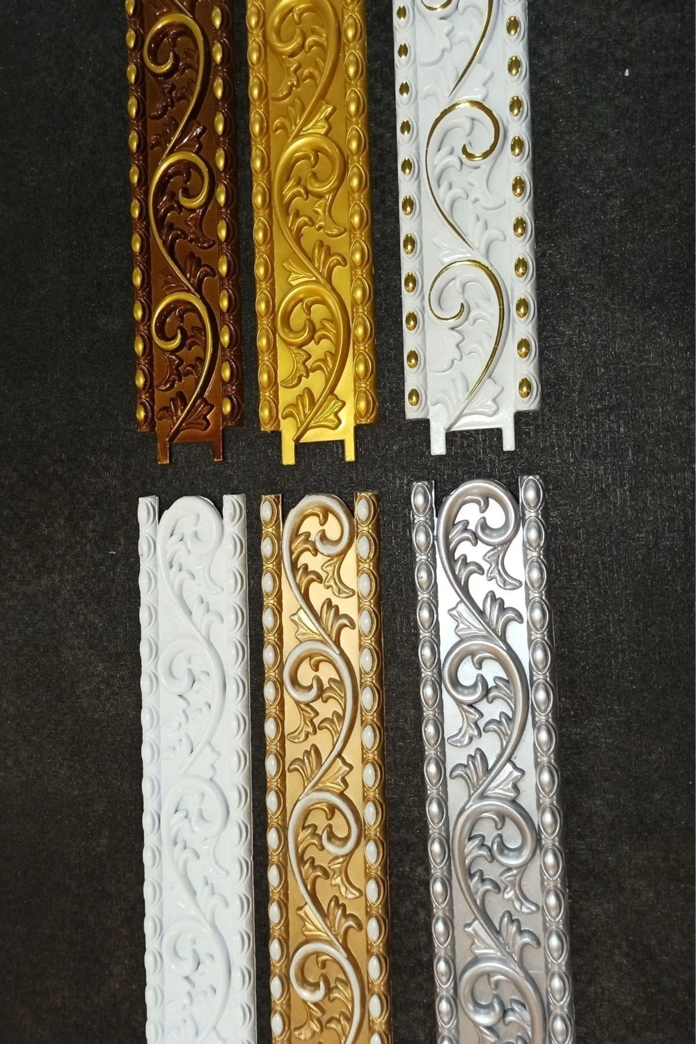 Gri Boyanabilir Saray Tavan Çıta Bordür 8cm x 100CM, Şık ve Kolay Uygulamalı Dekorasyon.