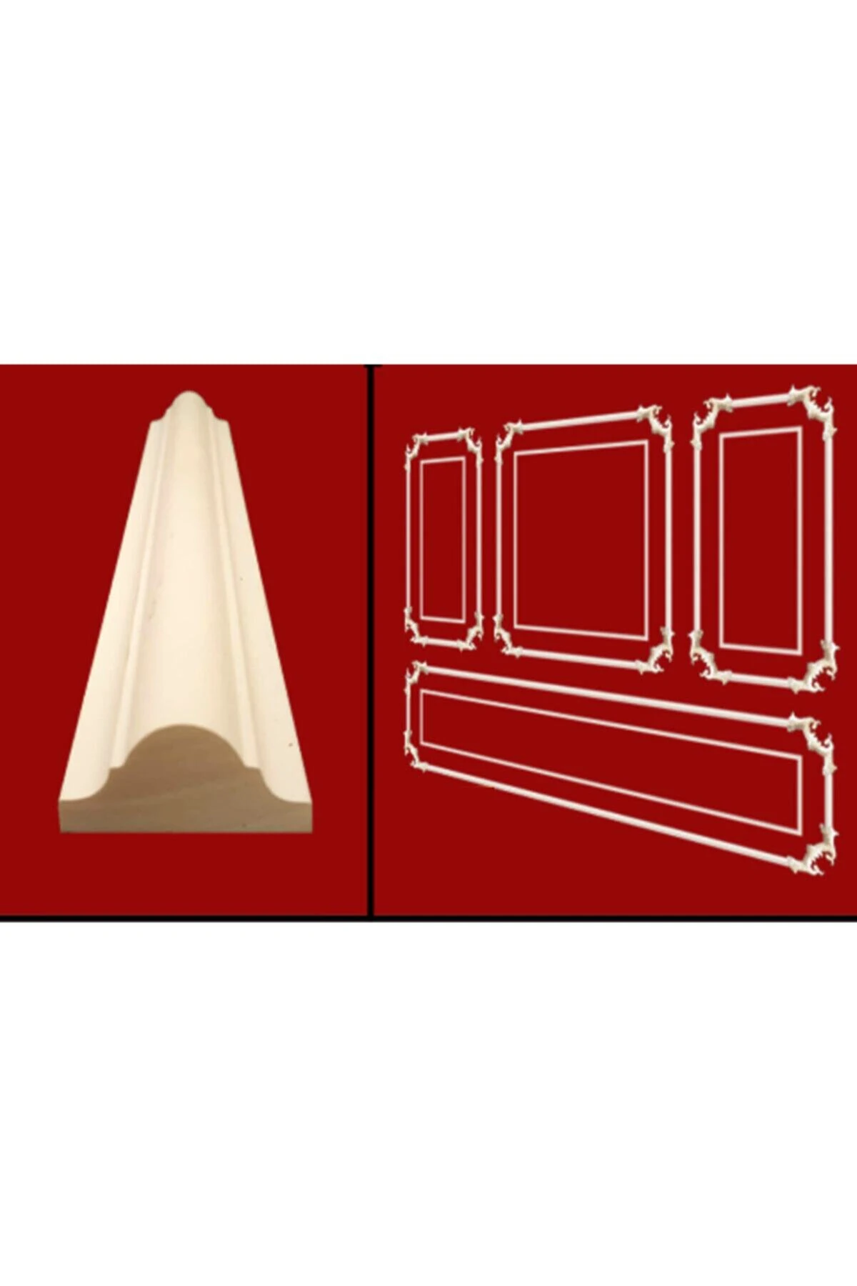 Boyanabilir Poliüretan Duvar Çıtası 4 Cm'lik 6 Boy = 14,40 Mt