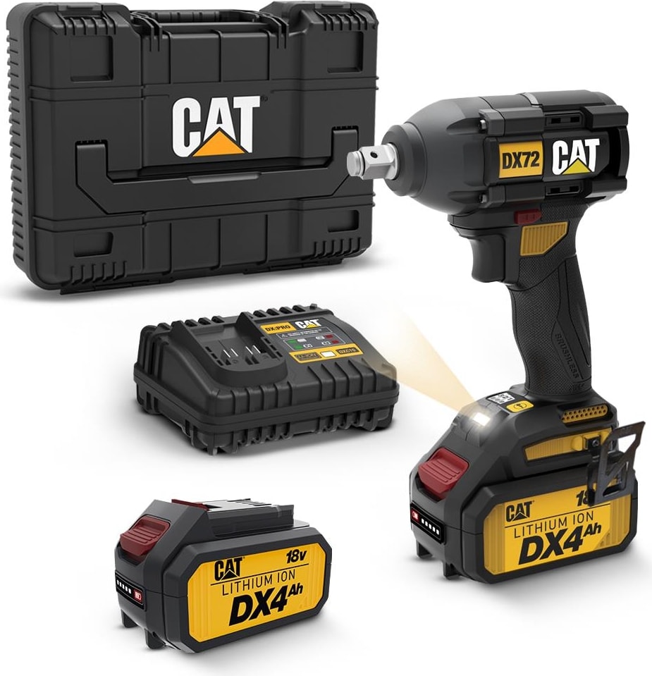 DX72 18VOLT/4.0AH Li-Ion Çift Akülü Şarjlı 350NM Kömürsüz Profesyonel Somun Sıkma